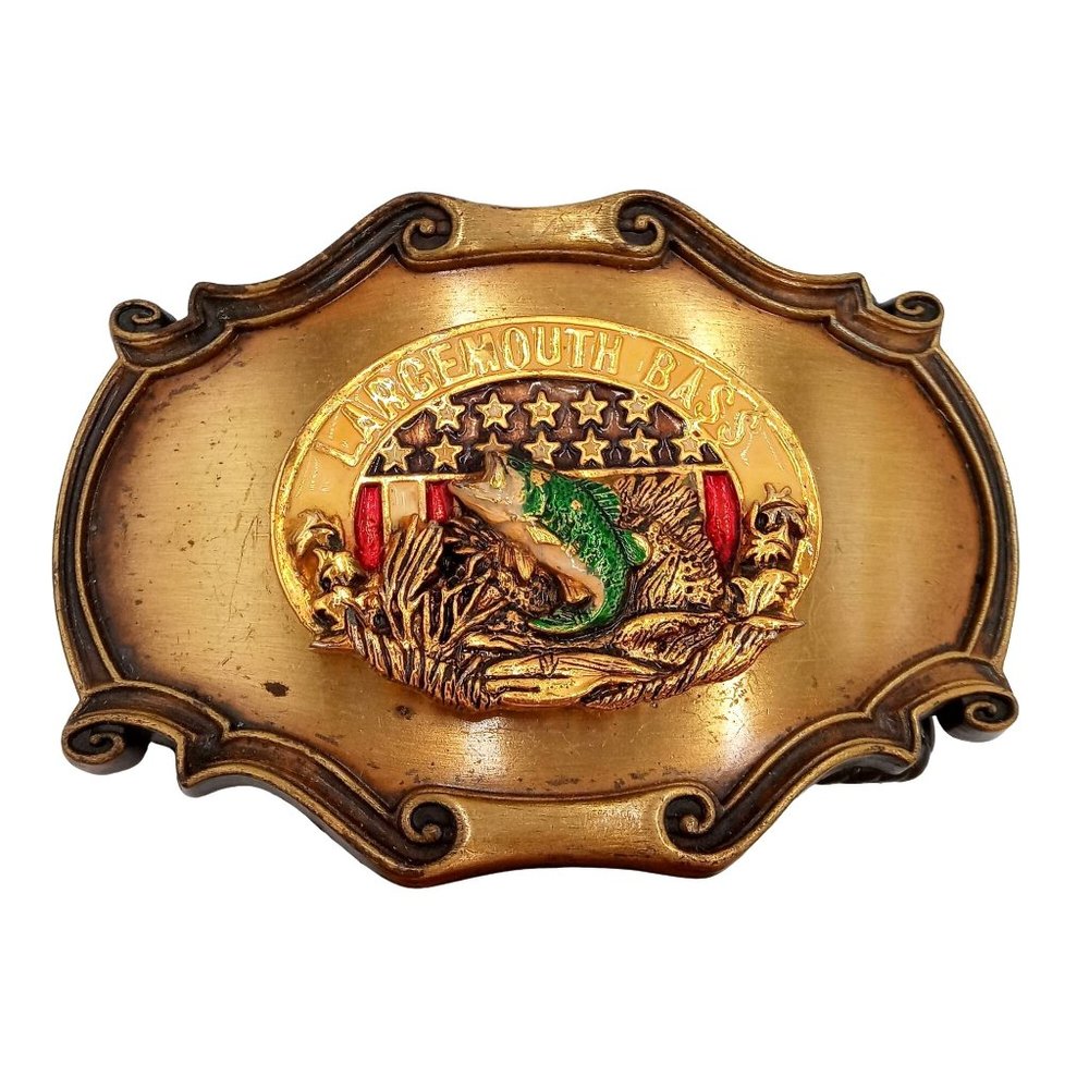 Largemouth Bass Belt Buckle Vintage Fish Fishing Large Mouth Country Cowboy